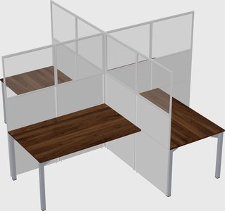 Quad office cubicles