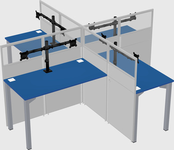Quad office cubicles