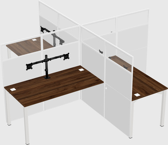 Quad office cubicles