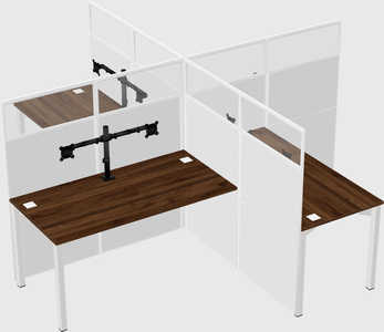 Quad office cubicles