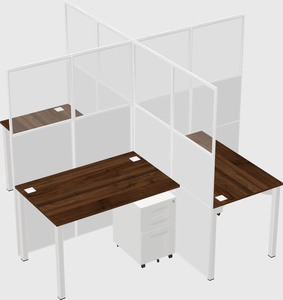 Quad office cubicles