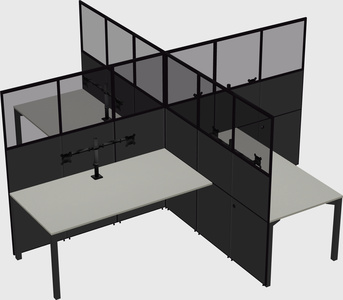Quad office cubicles