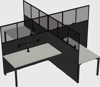 Quad office cubicles