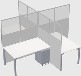 Quad office cubicles