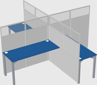 Quad office cubicles