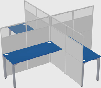 Quad office cubicles