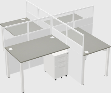 Quad office cubicles