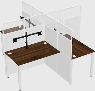 Quad office cubicles