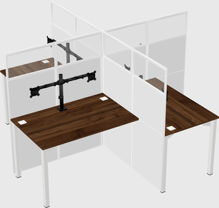 Quad office cubicles