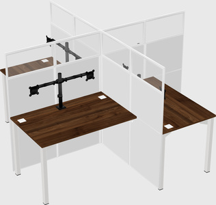 Quad office cubicles