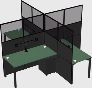 Quad office cubicles