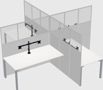 Quad office cubicles