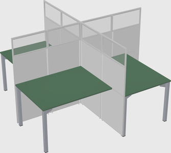Quad office cubicles