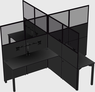 Quad office cubicles