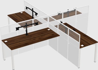 Quad office cubicles