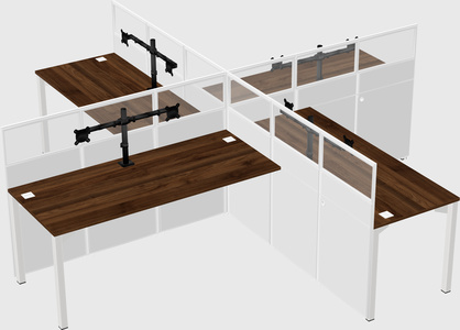 Quad office cubicles