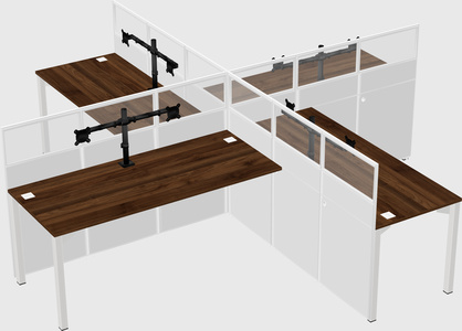 Quad office cubicles