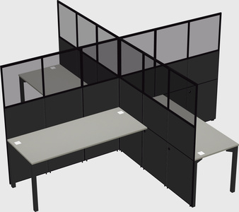 Quad office cubicles