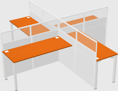 Quad office cubicles