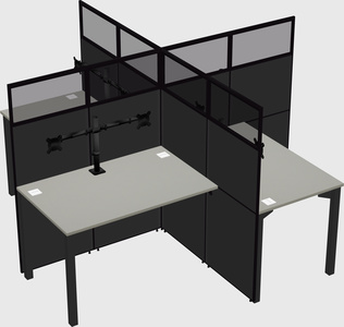 Quad office cubicles