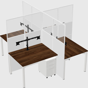 Quad office cubicles