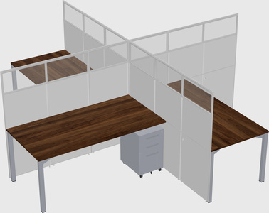 Quad office cubicles