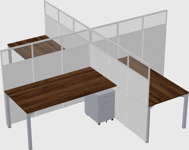 Quad office cubicles