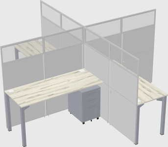 Quad office cubicles