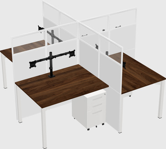 Quad office cubicles