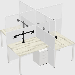Quad office cubicles