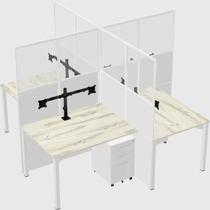 Quad office cubicles