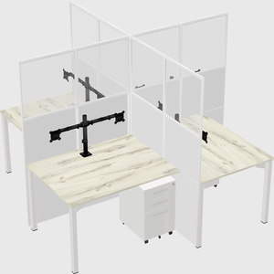 Quad office cubicles