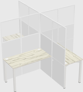 Quad office cubicles