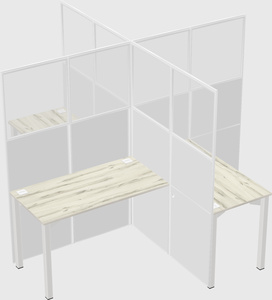Quad office cubicles