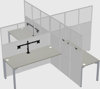 Quad office cubicles