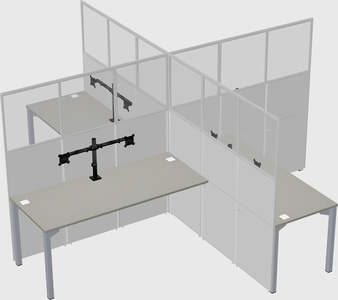 Quad office cubicles