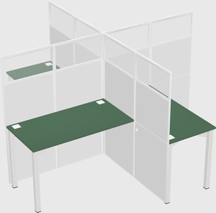 Quad office cubicles