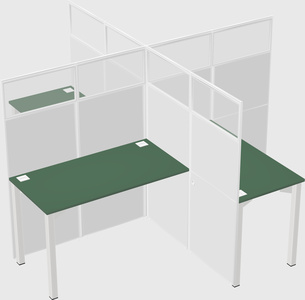 Quad office cubicles