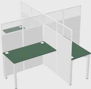 Quad office cubicles