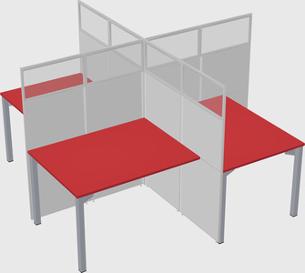 Quad office cubicles