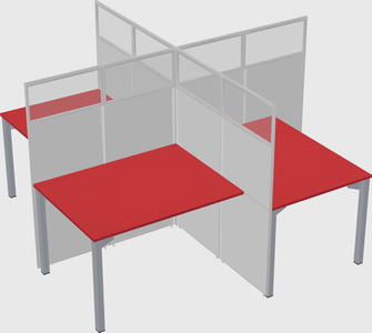 Quad office cubicles
