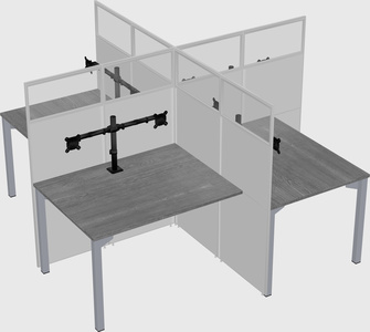 Quad office cubicles
