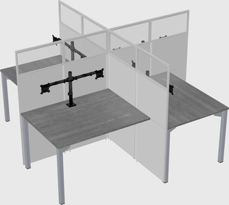 Quad office cubicles