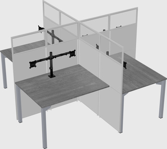 Quad office cubicles