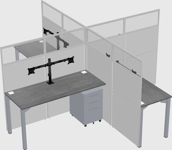 Quad office cubicles