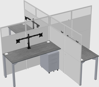 Quad office cubicles