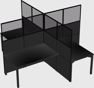 Quad office cubicles
