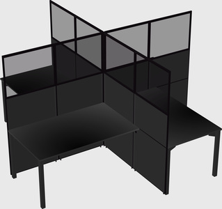 Quad office cubicles