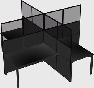 Quad office cubicles