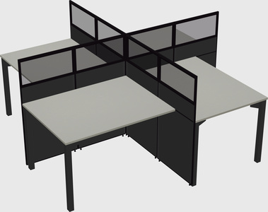 Quad office cubicles